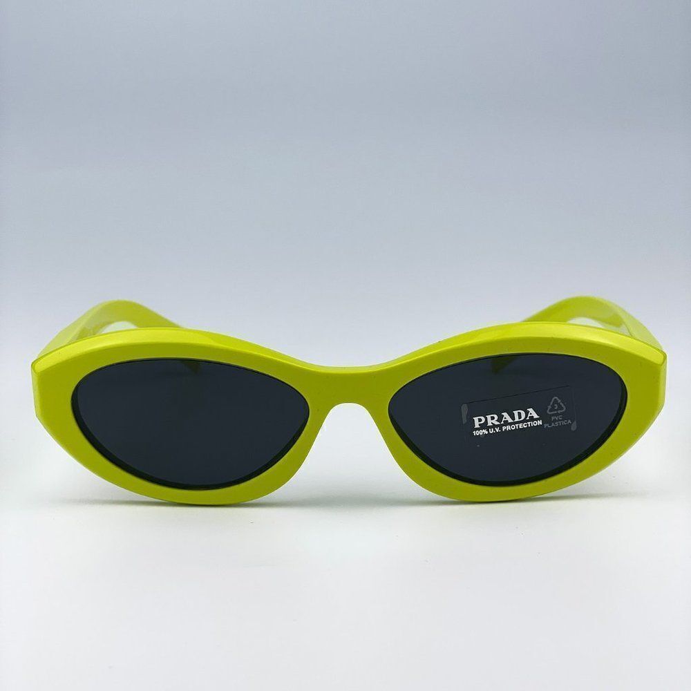 SALE! NEW Prada PR26ZS 13L08Z Cedar Dark Grey Oval Women Sunglasses - Picture 3 of 11